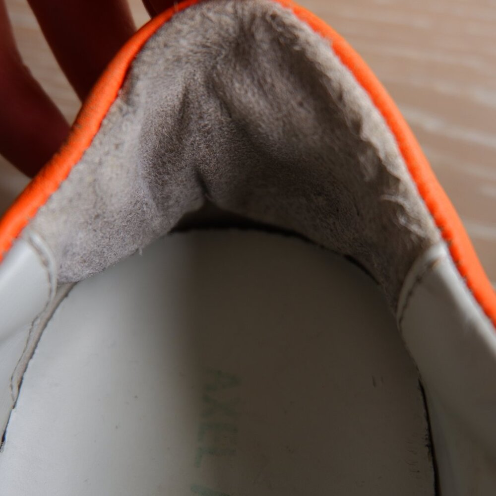Axel Arigato White/Orange Leather Sneakers Size 8 US Mens - Picture 15 of 15